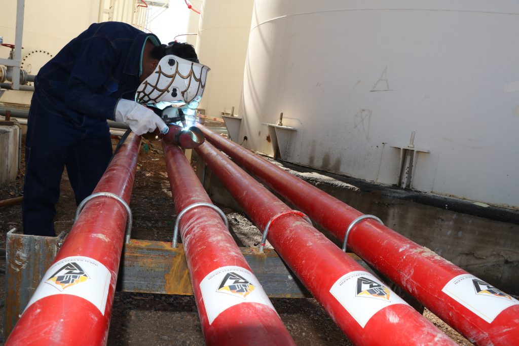 عملیات جوشکاری خطوط Piping سیستم کولینگ