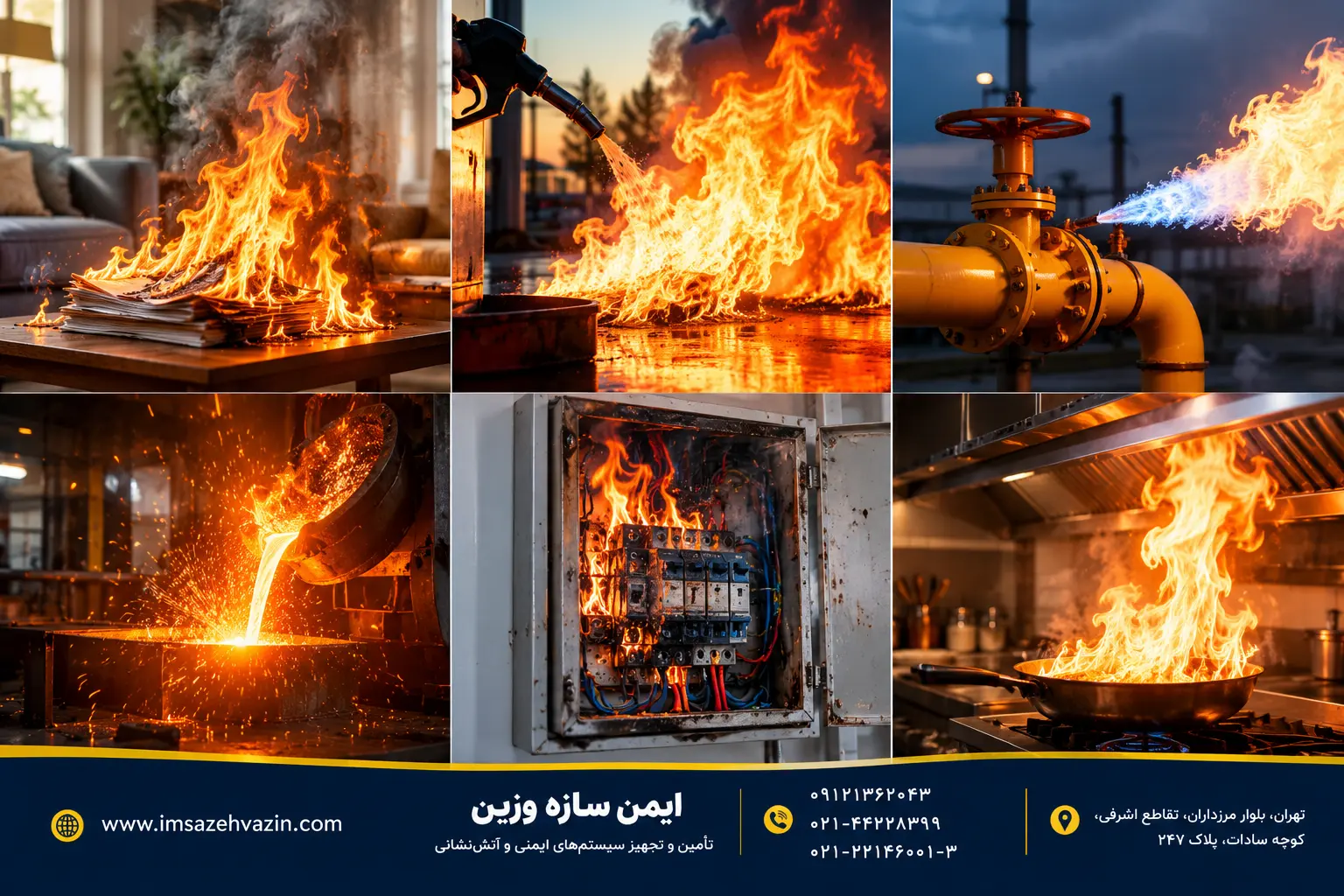 انواع دسته آتش‌سوزی